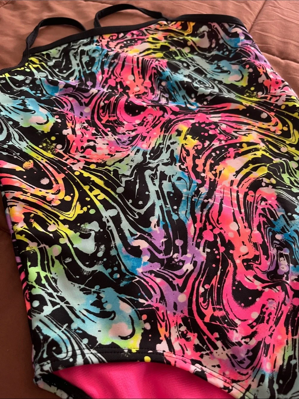 Neon Swirl One-Piece Swimsuit